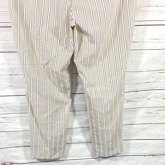 Banana Republic Avery Women’s Pant Ankle Length Beige Striped Size 14 - Picture 6 of 9
